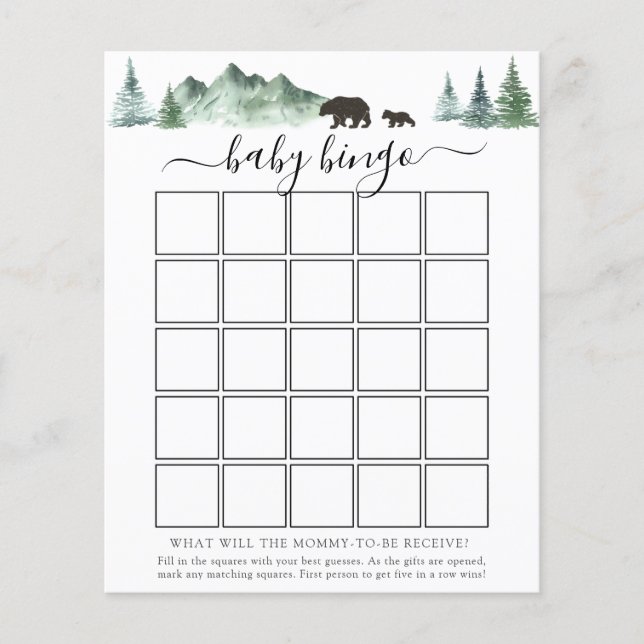 Het avontuur begint de Kaart van de Bingo van het  (Voorkant)