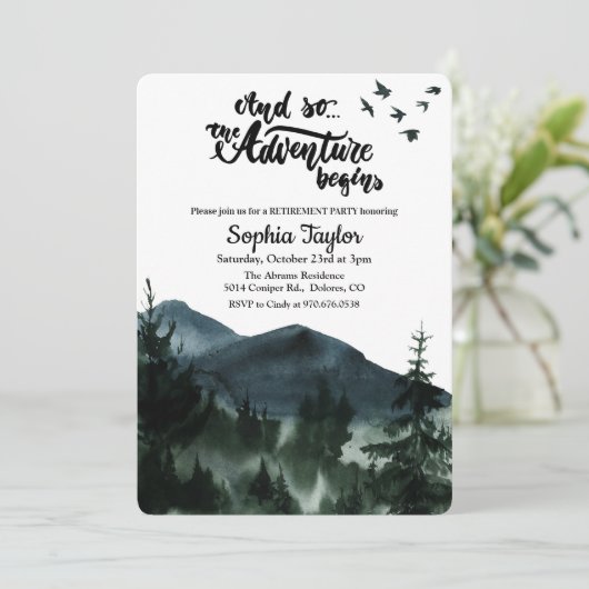 Het avontuur begint de Uitnodiging van de Partij v (Staand voorkant)