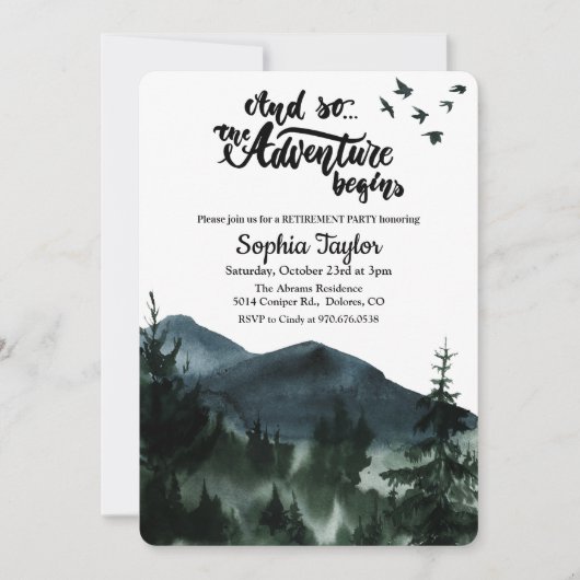 Het avontuur begint de Uitnodiging van de Partij v (Voorkant)