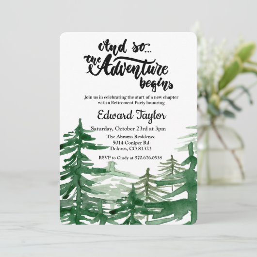 Het avontuur begint de Uitnodiging van de Partij v (Staand voorkant)