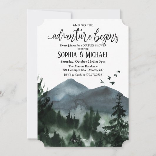 Het avontuur begint de Uitnodiging van de Vertonin (Voorkant)