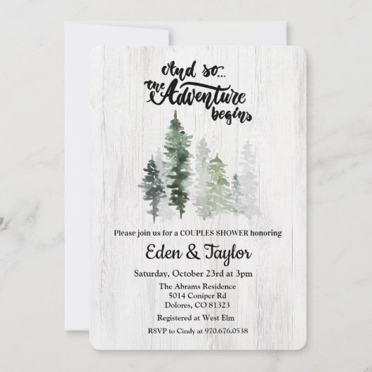 Het avontuur begint de Uitnodiging van de Vertonin (Voorkant)