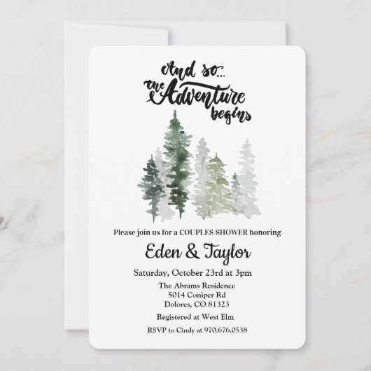 Het avontuur begint de Uitnodiging van de Vertonin (Voorkant)