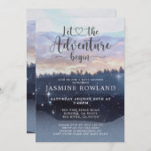 Het avontuur begint de Uitnodiging van het Baby sh (Voorkant / Achterkant)