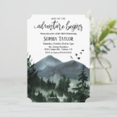 Het avontuur begint de Uitnodiging van het Baby sh (Staand voorkant)