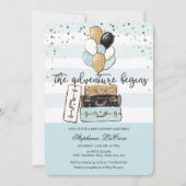 Het avontuur begint de Uitnodiging van het Baby sh (Voorkant)