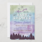 Het avontuur begint de uitnodiging van het baby sh (Voorkant)