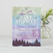 Het avontuur begint de uitnodiging van het baby sh (Staand voorkant)