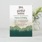 Het avontuur begint de Uitnodiging van het Baby sh (Staand voorkant)