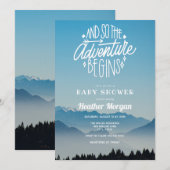 Het avontuur begint de Uitnodiging van het Baby sh (Voorkant / Achterkant)