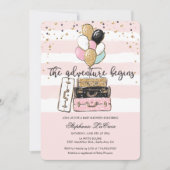 Het avontuur begint de Uitnodiging van het Baby sh (Voorkant)