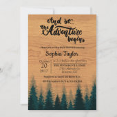 Het avontuur begint de Uitnodiging van het Baby sh (Voorkant)