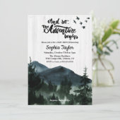 Het avontuur begint de Uitnodiging van het Baby sh (Staand voorkant)