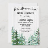 Het avontuur begint de Uitnodiging van het Baby sh (Voorkant)