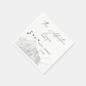 Het avontuur begint ⎥ Elegant stencil bruiloft Servet (Hoek)