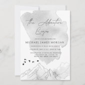 Het avontuur begint elegante uitnodiging van het A (Voorkant)