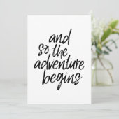 Het avontuur begint feestdagenkaart (Staand voorkant)
