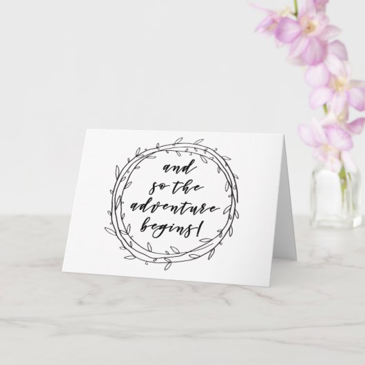 Het avontuur begint - Gefeliciteerd - Nieuw huis Kaart (Orchidee)