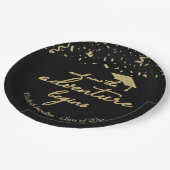 Het avontuur begint Gold Foil Graduation Party Papieren Bordje (Gekanteld)