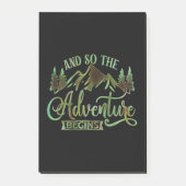 Het avontuur begint, grappige avonturier post-it® notes (Voorkant)