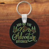 Het avontuur begint, grappige avonturier sleutelhanger (Voorkant)