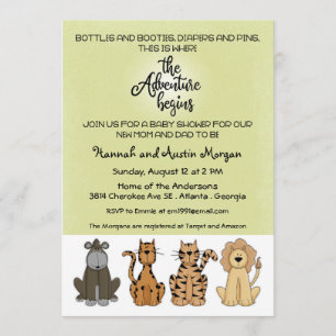 Het avontuur begint het Baby shower van Coupes Kaart