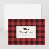 Het avontuur begint het Baby shower van het Beer G Bedankkaart (Voorkant / Achterkant)