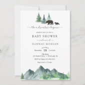 Het avontuur begint het Baby shower van het Beer Kaart (Voorkant)