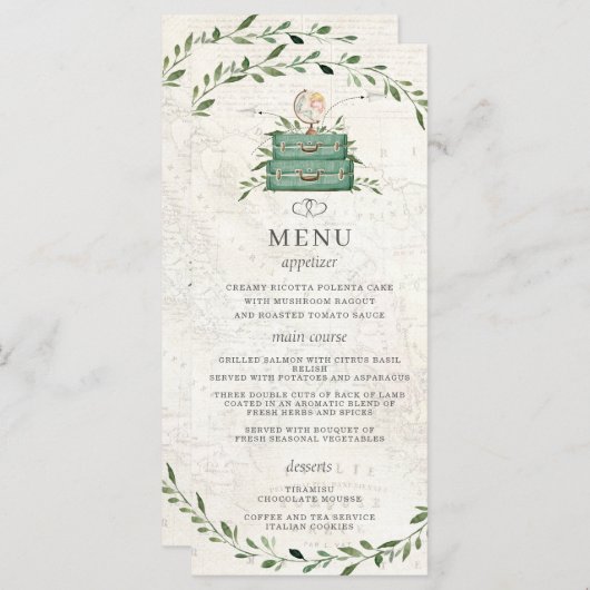 Het avontuur begint het Menu van de Schower van de (Voorkant / Achterkant)