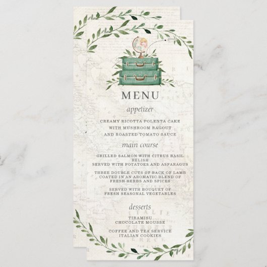 Het avontuur begint het Menu van de Schower van de (Voorkant / Achterkant)