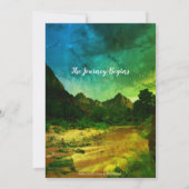 Het avontuur begint het Rustic Baby shower van de  Kaart (Achterkant)