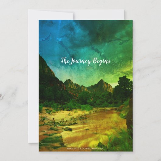 Het avontuur begint het Rustic Baby shower van de  Kaart (Achterkant)