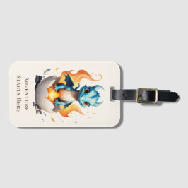 Het avontuur begint hier met het uitkomen van de d bagagelabel