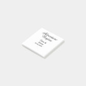 Het avontuur begint huwelijks paar naam datum post-it® notes (Schuin)