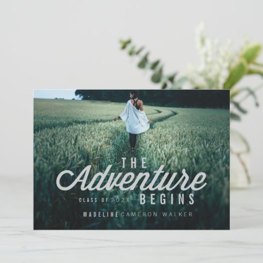 HET AVONTUUR BEGINT KAART (Staand voorkant)