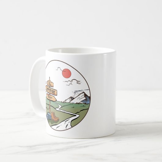 Het avontuur begint koffiemok (Voorkant links)