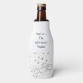 “Het Avontuur Begint” Koozie Fleskoeler (Fles Voorkant)