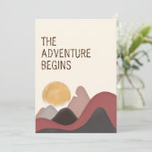Het avontuur begint | Landschap Mountain Weddensch Kaart (Staand voorkant)