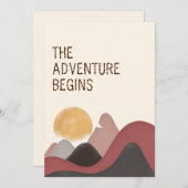 Het avontuur begint | Landschap Mountain Weddensch Kaart (Voorkant / Achterkant)