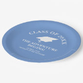 Het avontuur begint met Afstuderen Papieren Bordje (Gekanteld)