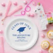 Het avontuur begint met Afstuderen Papieren Bordje (Feest)
