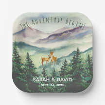 Het avontuur begint met bergen Deer Forest Wedding