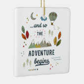 Het avontuur begint met de baby thuisverdieping keramisch ornament (Rechts)