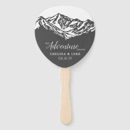 Het avontuur begint met de bruiloft in de bergen handwaaier