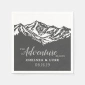 Het avontuur begint met de bruiloft in de bergen servet (Voorkant)