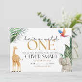 Het avontuur begint met een eerste verjaardagsfees kaart (Staand voorkant)