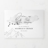 Het avontuur begint met een elegante bruiloft drieluik uitnodiging (Cover)