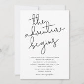 het avontuur begint met een moderne bruiloft kaart (Voorkant)