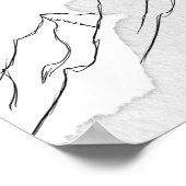 Het avontuur begint met elegante bruiloft Welkom Poster (Hoek)