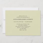 Het avontuur begint met foto-afstuderen kaart (Achterkant)